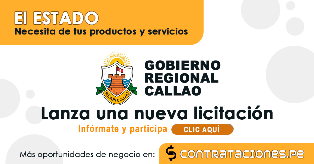 Gobierno Regional Del Callao Licitaciones 2024 Compras Públicas Del